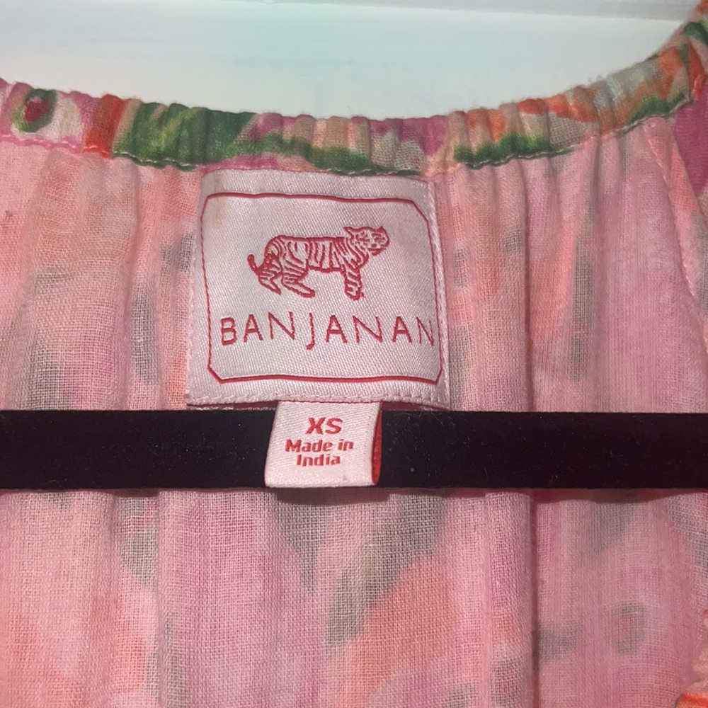 Banjanan XS Norman midi dress - pink/orange floral print - Picture 5 of 6
